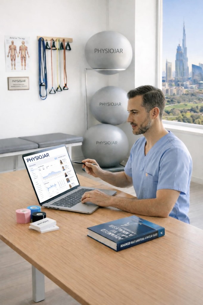 Healthcare professional using the platform dashboard